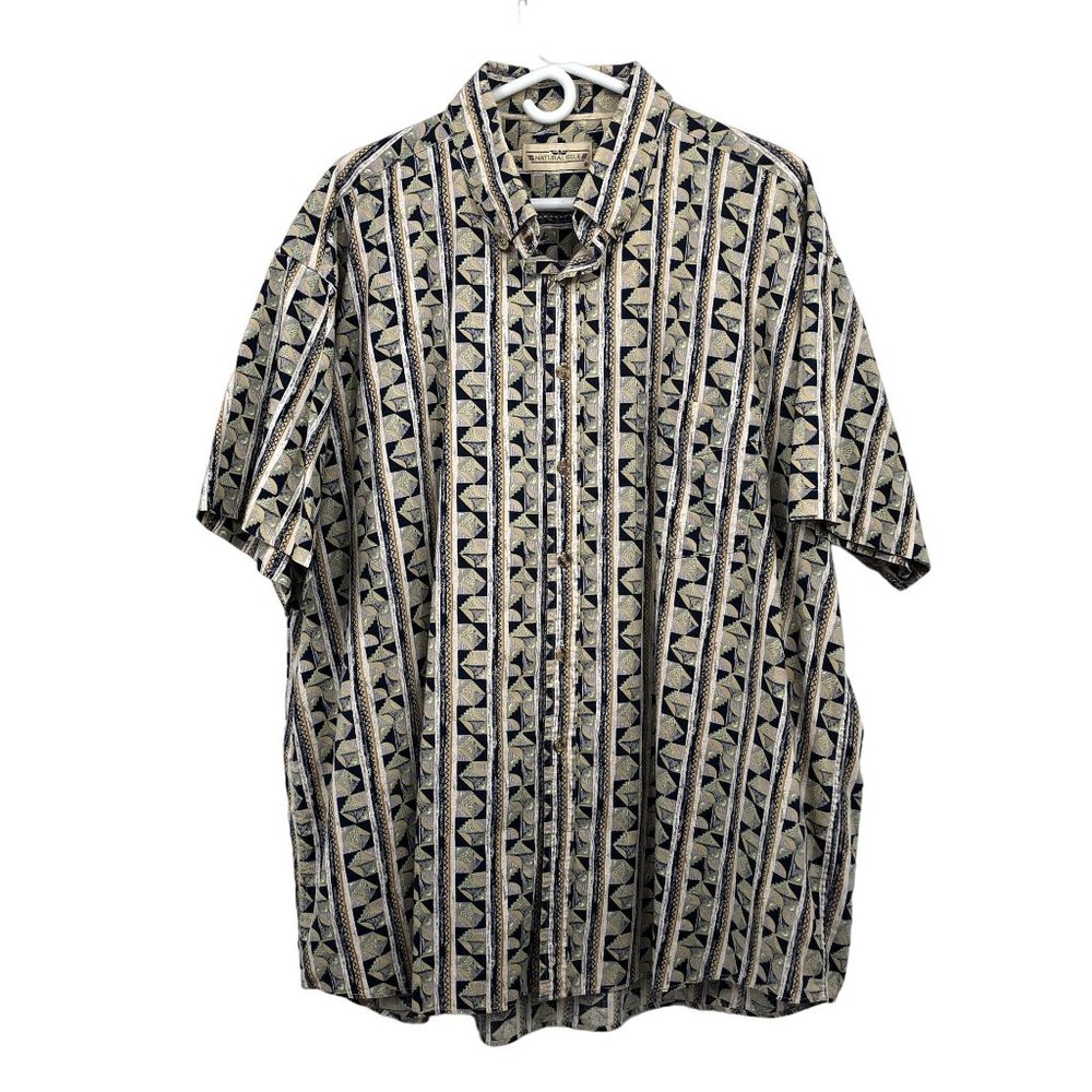 Natural Issue Shirt Mens 2X Used Button Down Camp Casual